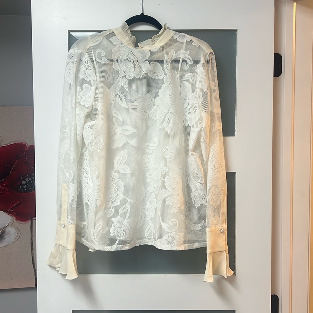 See by Chloe lace and silk blouse
